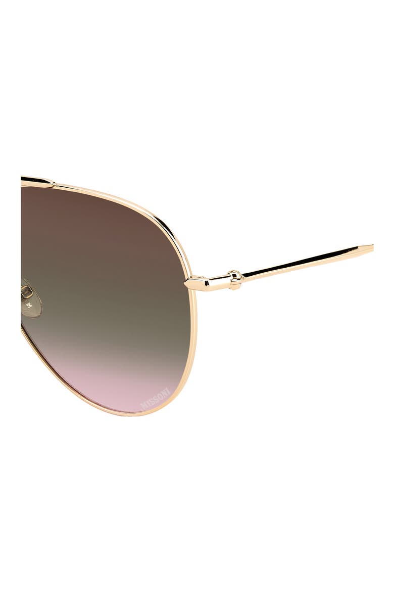 57mm Gradient Aviator Sunglasses, Alternate, color, GOLD