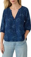 Faherty Seacliff Print Organic Cotton Top