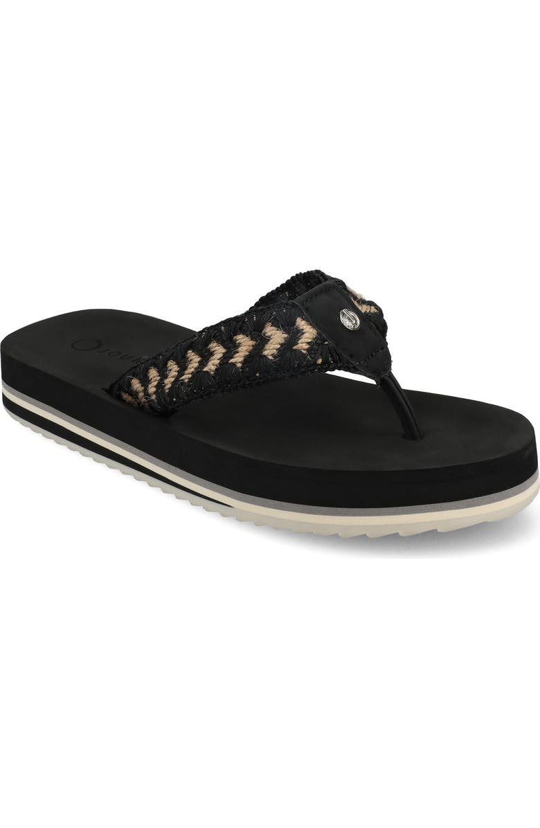 Journee Collection Eloddie Flip Flop, Main, color, Black