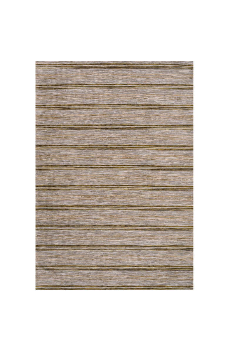 JONATHAN Y Bo Modern Farmhouse Wide Stripe Indoor/Outdoor Area Rug, Main, color, Brown/Natural