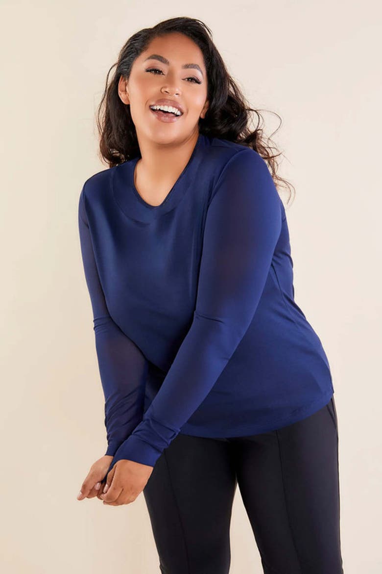 Stacey Ribbed Sweater, Alternate, color, Blue
