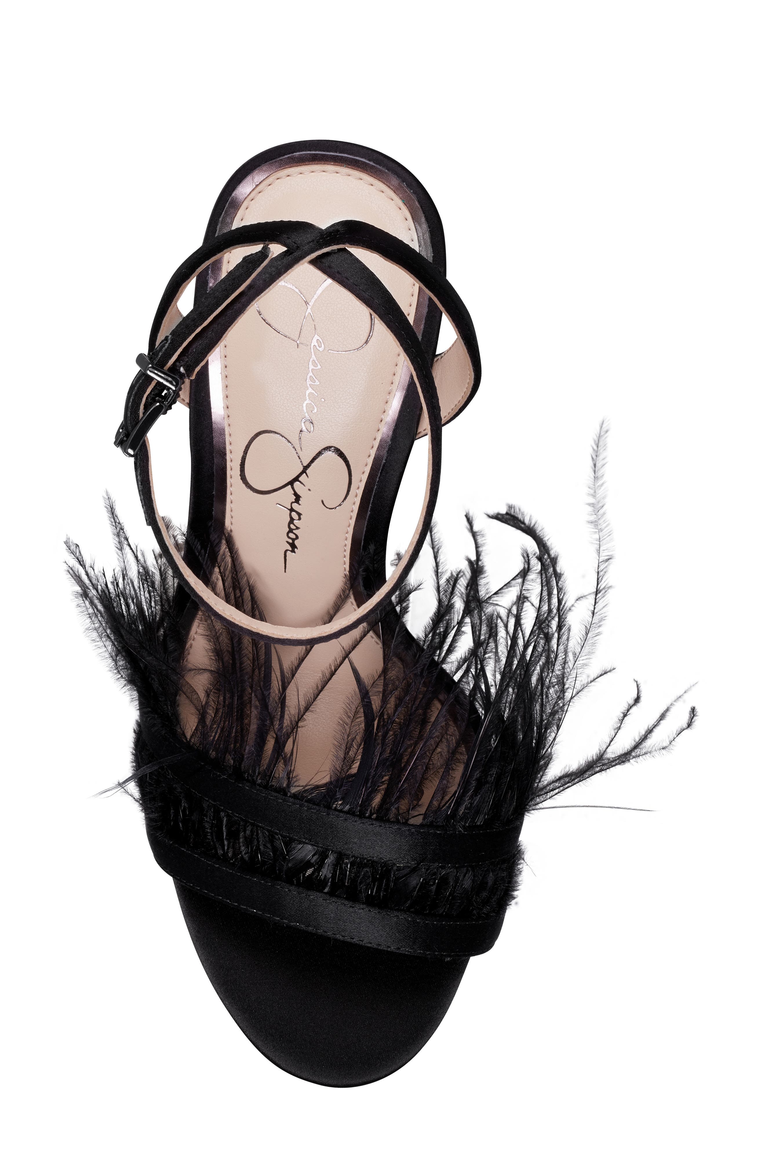Jessica Simpson Raelin Feather Ankle Strap Sandal, Alternate, color, 