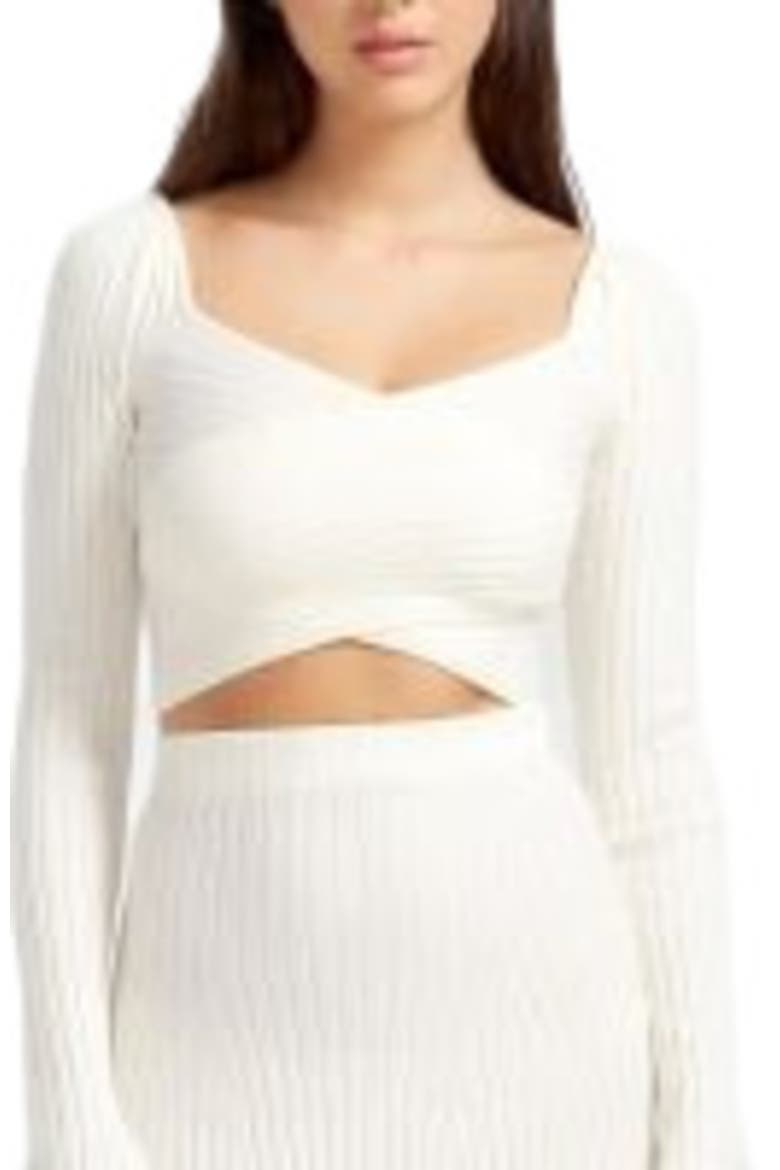 Forget Me Not Knit Crop, Main, color, Cream
