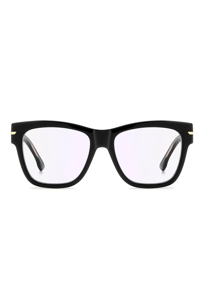 53mm Square Optical Glasses, Main, color, BLACK/ VIOL SP