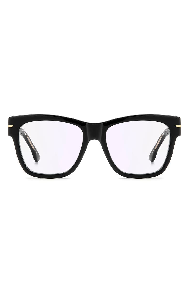 Victoria Beckham 53mm Square Optical Glasses, Main, color, 