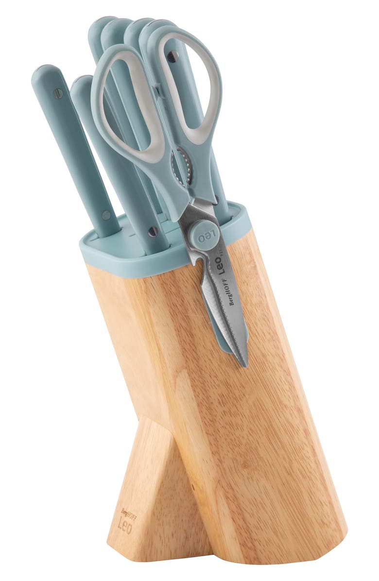 BergHOFF Slate Stainless Steel Knife Block Set, Main, color, Slate