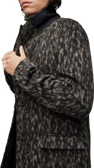 AllSaints Leo Leopard Print Coat Nordstromrack