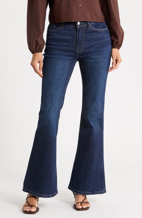 High Waist Flare Leg Jeans