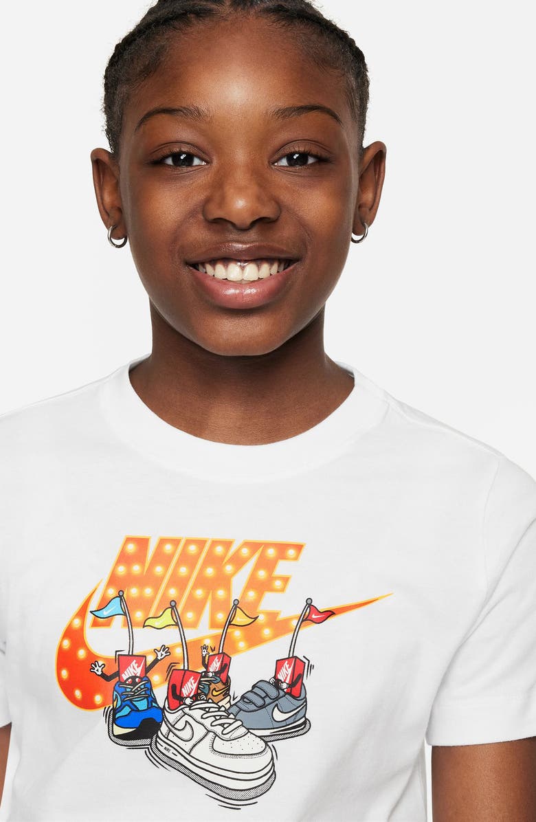 Nike Kids' Boxy Crew Tee, Alternate, color, White