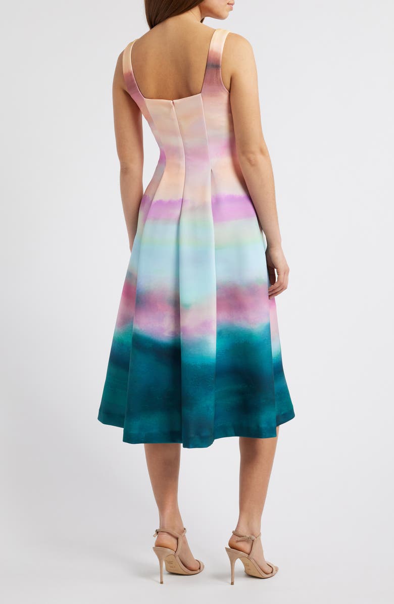 Vince Camuto Scuba Knit Fit & Flare Cocktail Dress, Alternate, color, Multi