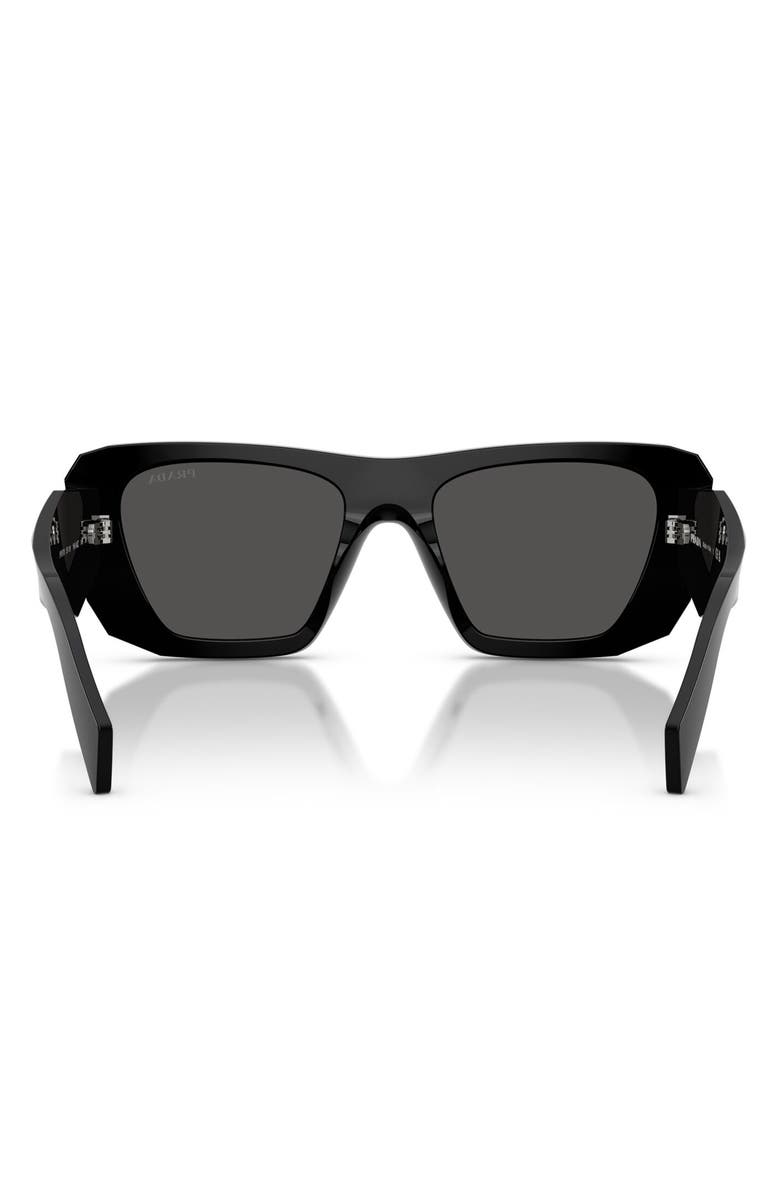 Prada 53mm Square Sunglasses, Alternate, color, Black / Dark Grey