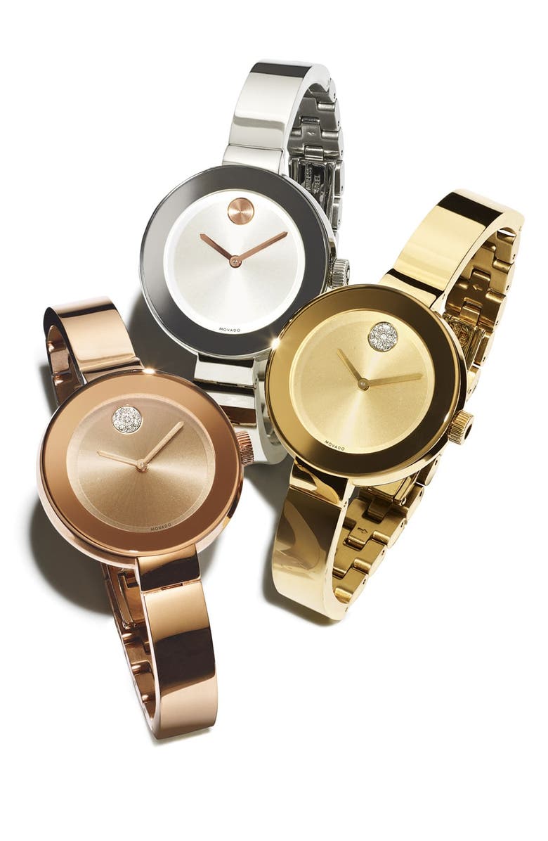 Movado 'Bold' Bangle Watch, 34mm, Alternate, color,
