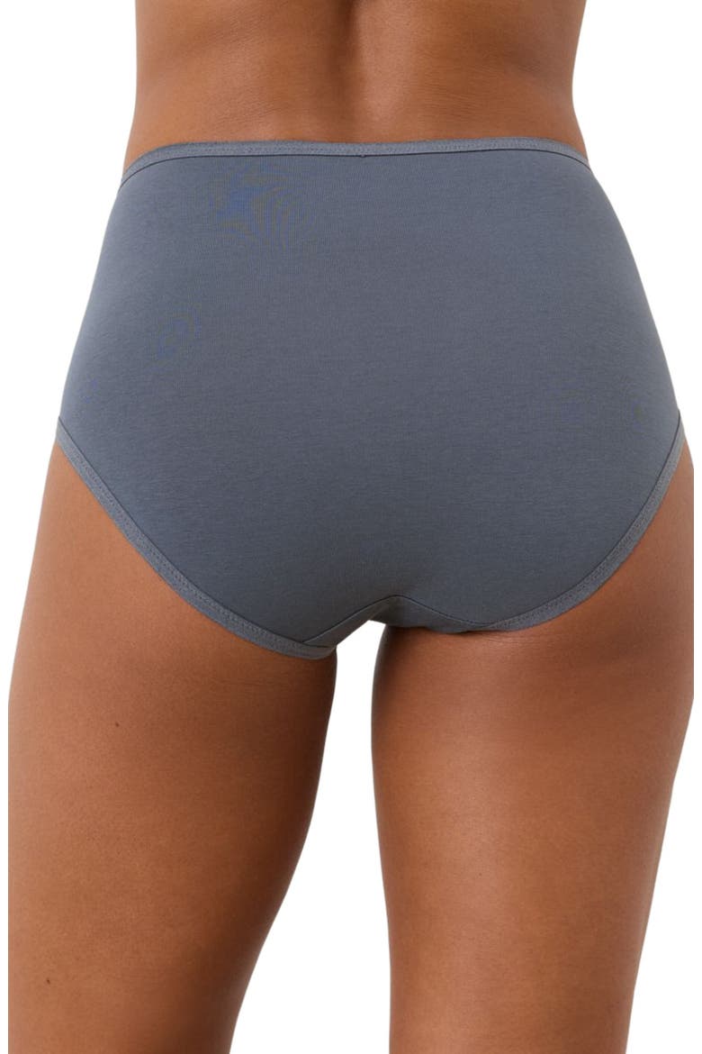 Everyday High Rise Brief 5-Pack Made With Organic Cotton, Alternate, color, Dawn Sky