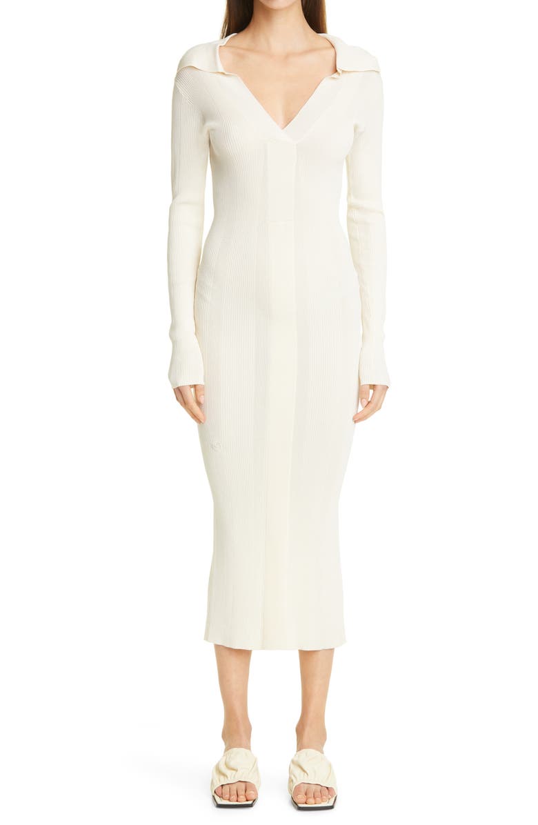 REMAIN Birger Christensen Joy V-Neck Midi Dress, Main, color, 