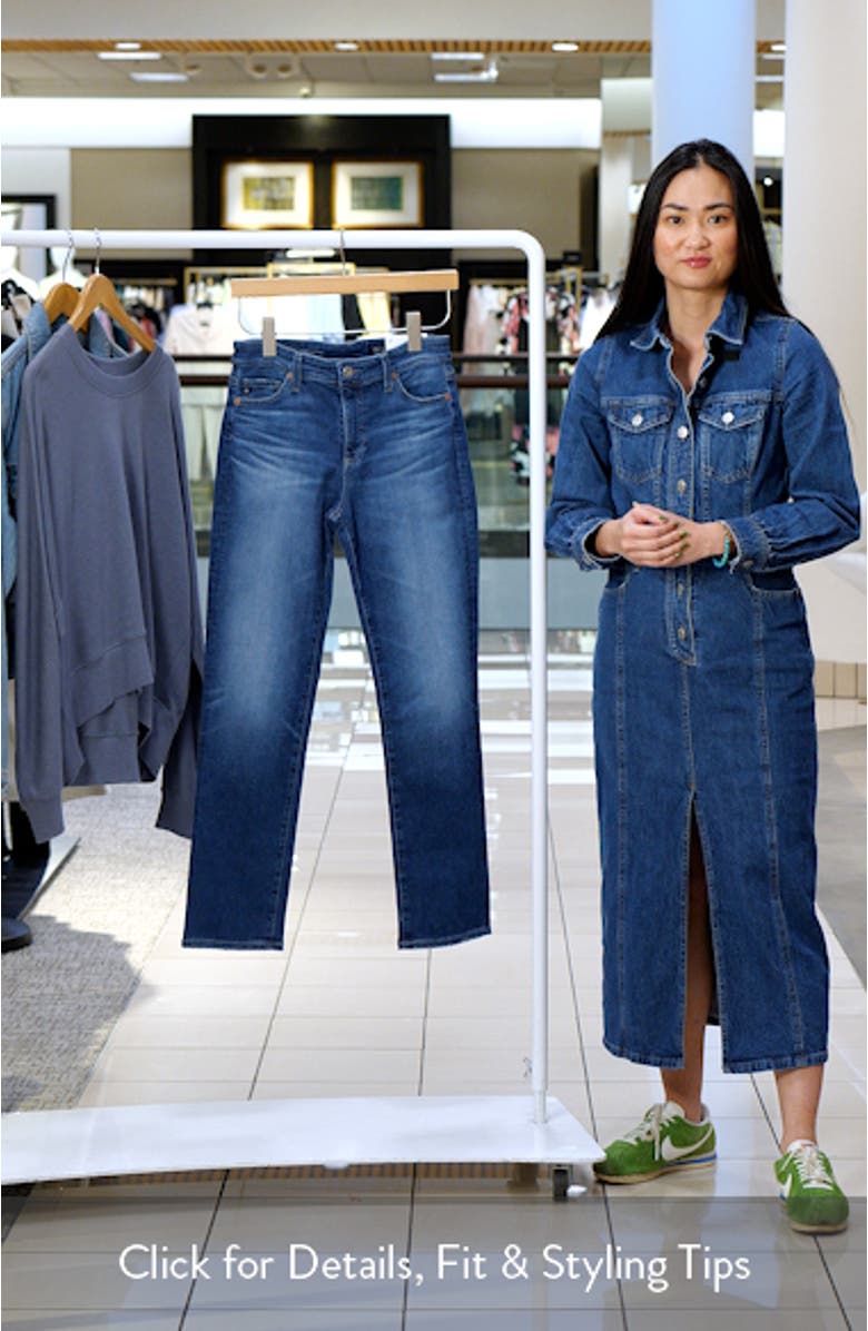 Mari Mid Rise Ankle Slim Straight Leg Jeans, sales video thumbnail