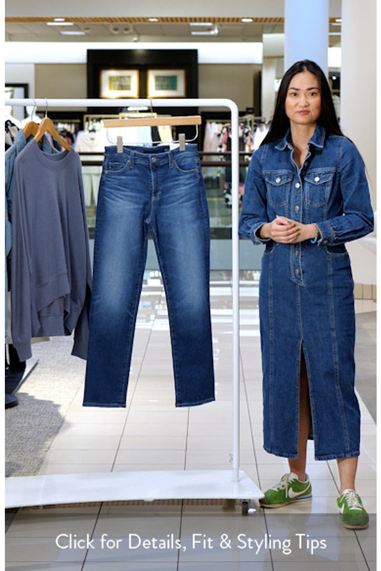 Mari Mid Rise Ankle Slim Straight Leg Jeans video