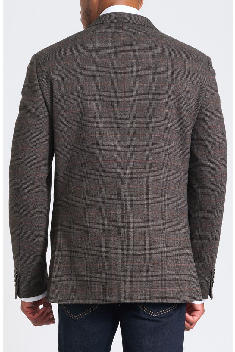 Brown Plaid Blazer, Alternate, color, BROWN