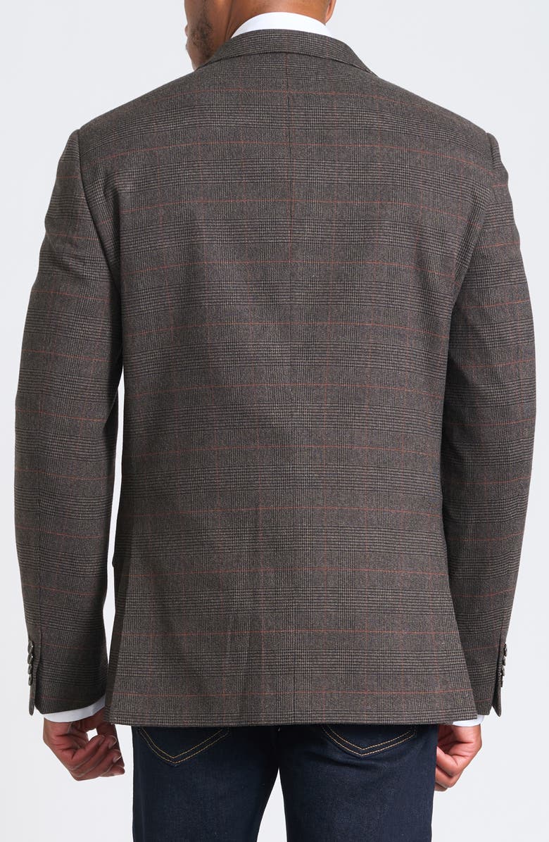 SAVILE ROW CO Brown Plaid Blazer, Alternate, color, Brown