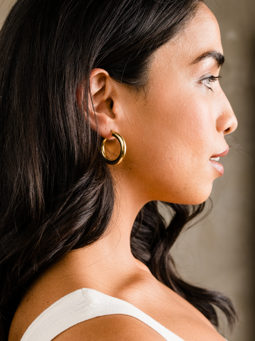 Able Air Hoops In Gold