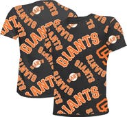 STITCHES Youth Stitches Black San Francisco Giants Allover Team T-Shirt