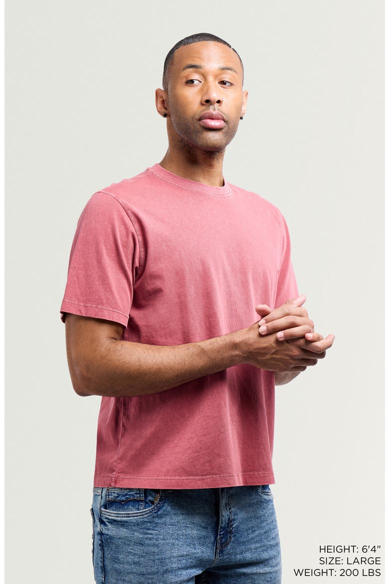 Boxy Pigment Dyed T-Shirt, Alternate, color, DUSTY ROSE