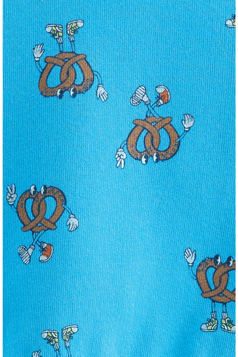 Print Fleece Sweatshirt & Joggers Set, Alternate, color, BLUE DRESDEN PRETZEL PALS