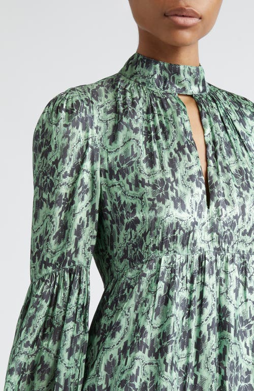 Cinq À Sept Bessie Floral Print Long Sleeve Minidress
