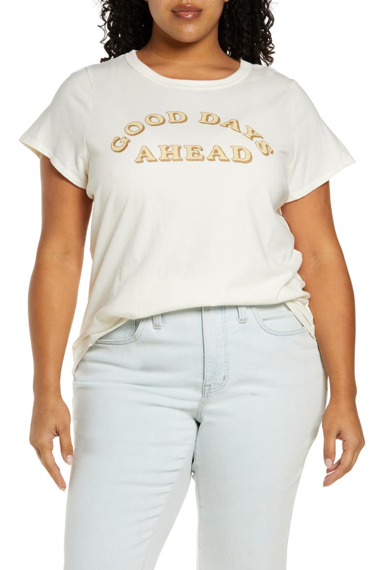 The Good Days Ahead Perfect Vintage Graphic Tee, Main, color, LIGHTHOUSE