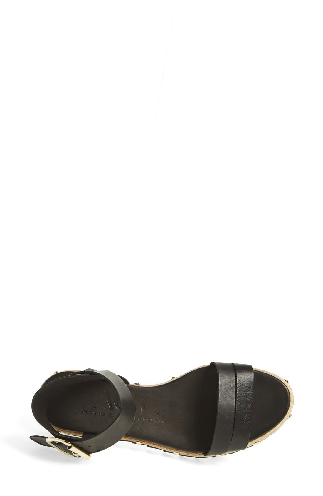 AGL Studded Leather Sandal, Alternate, color, 