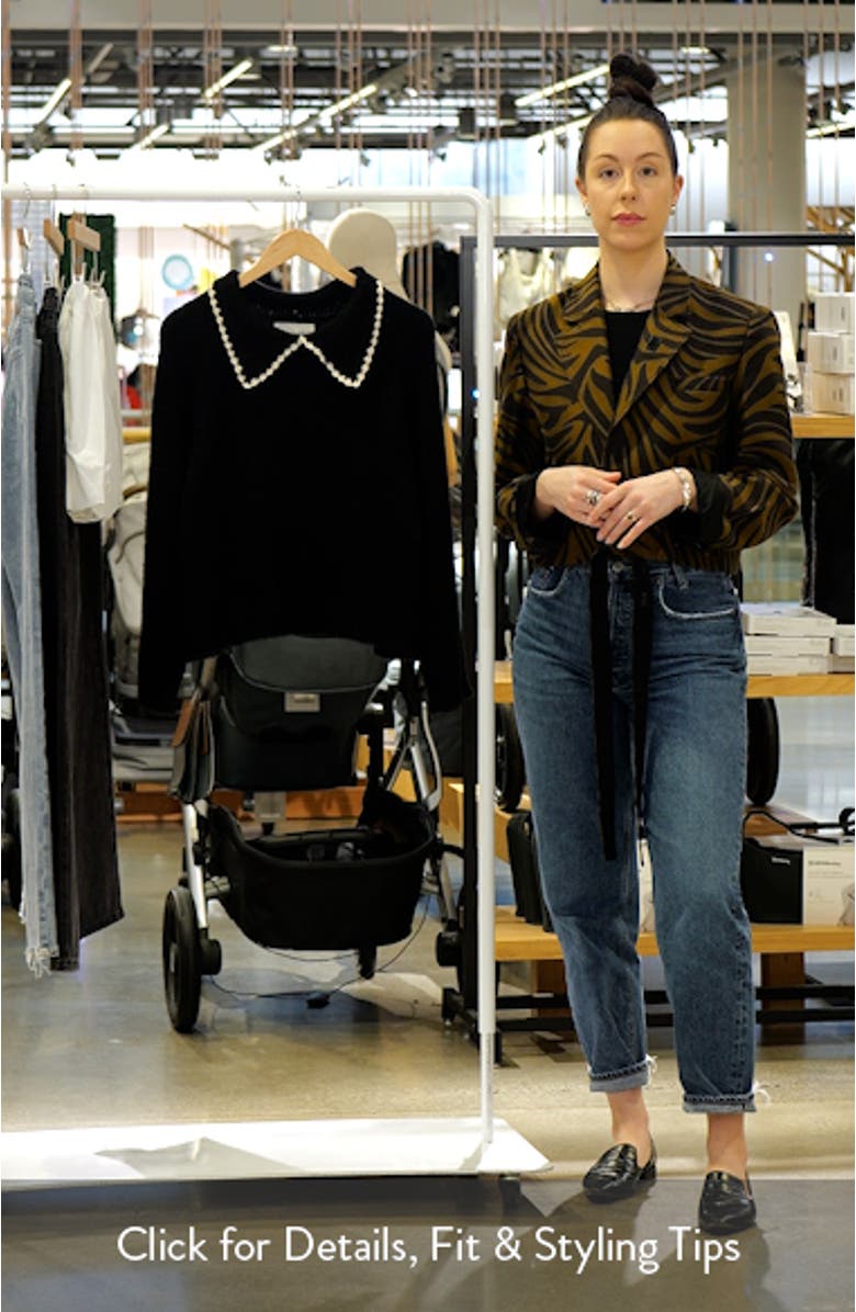 Blanket Stitch Alpaca Blend Sweater, sales video thumbnail