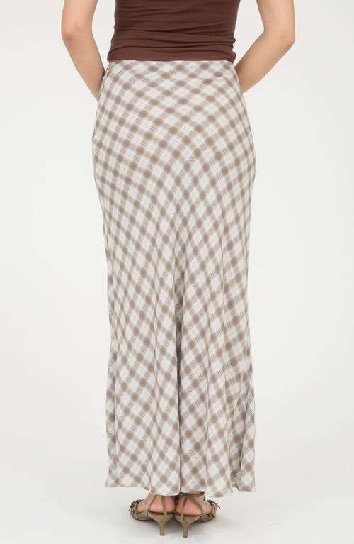 Blu Pepper Print Midi Skirt In White