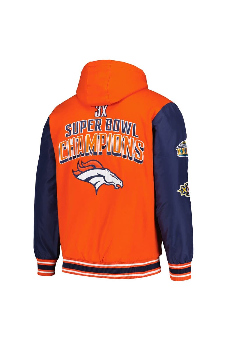 Men's G-III Sports by Carl Banks Orange/Navy Denver Broncos Player Option Full-Zip Hoodie, Alternate, color, Orange
