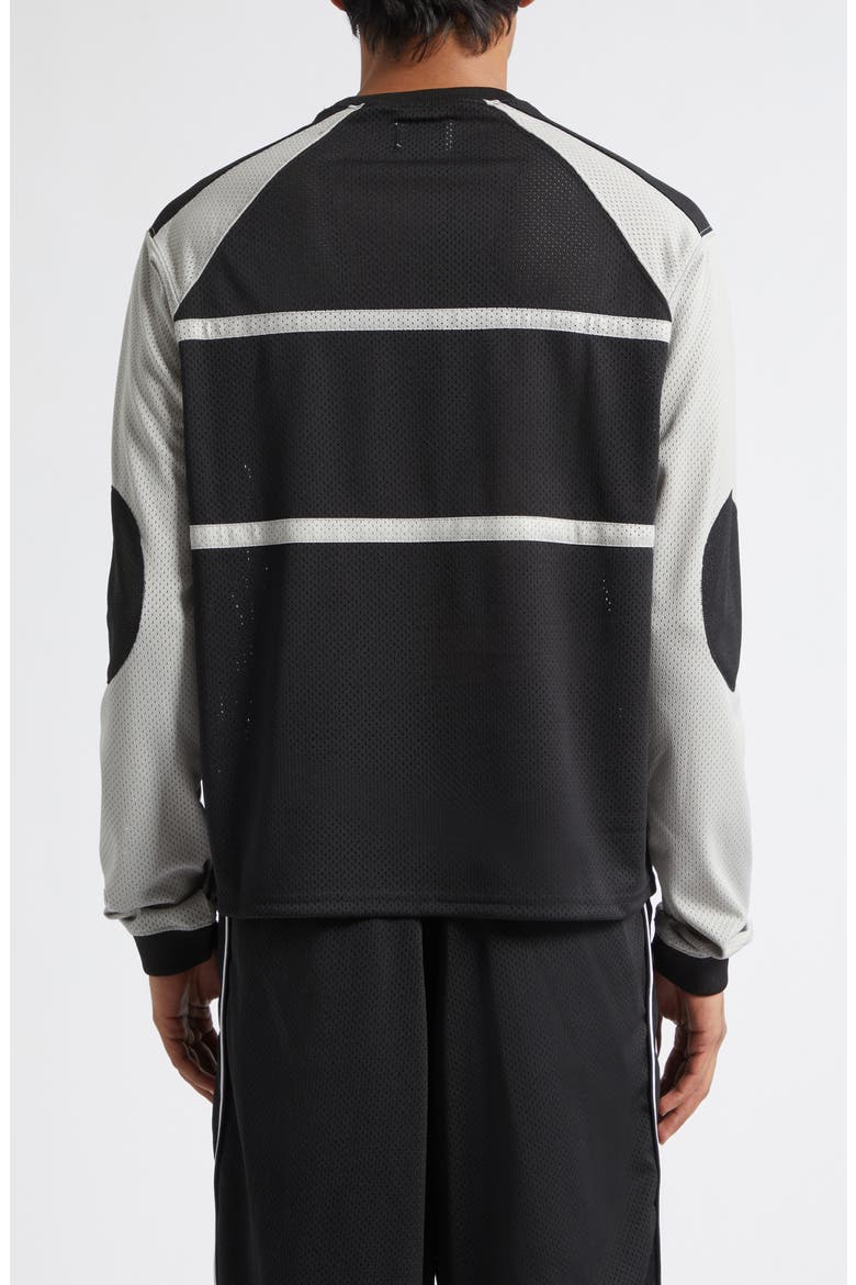 Moto Mesh Shirt, Alternate, color, BLACK / GREY