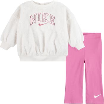 Kids' Swoosh Spirit Crewneck Sweatshirt & Leggings Set