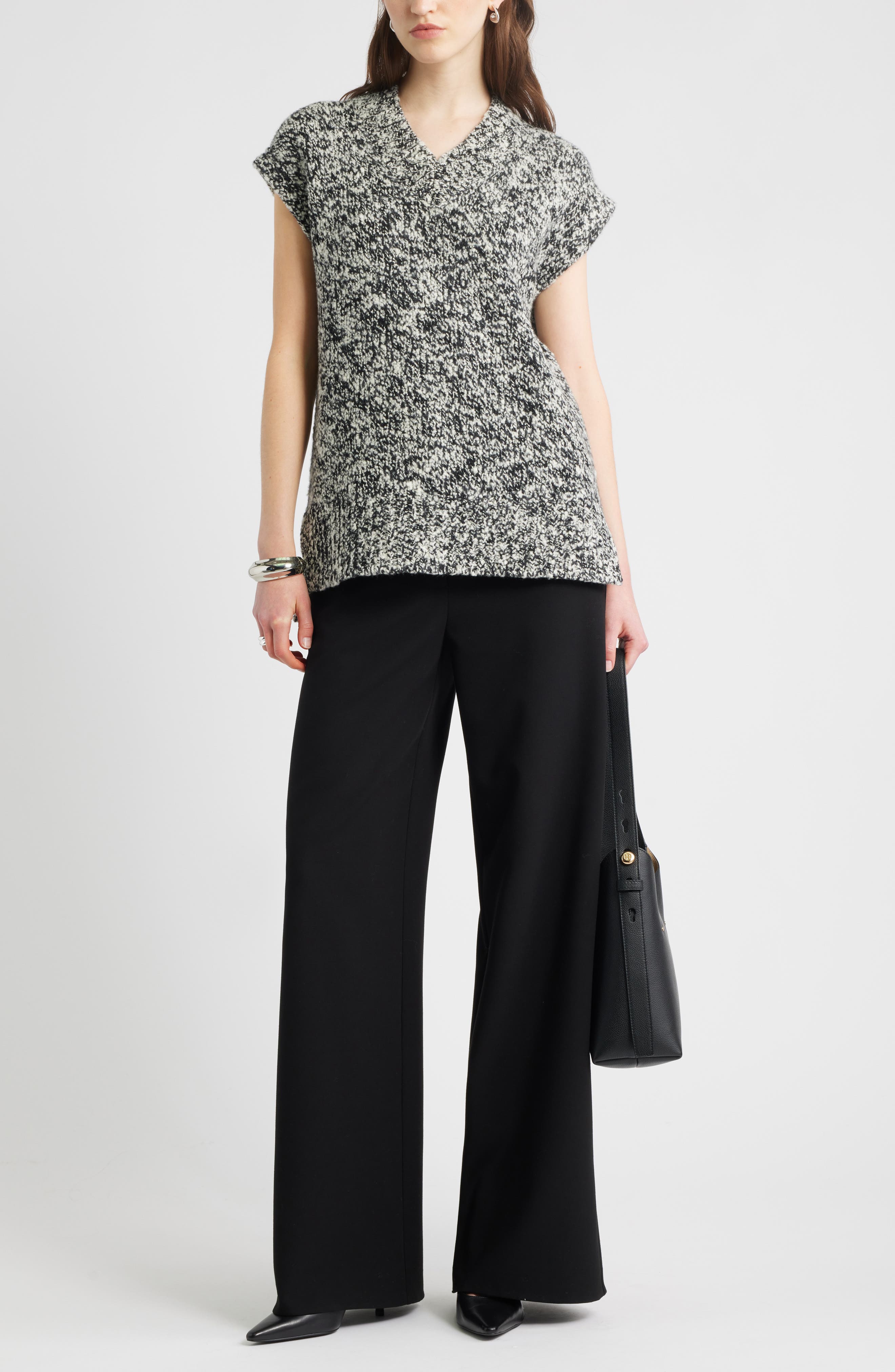 Merino Wool Blend V-Neck Sweater Vest - image 2