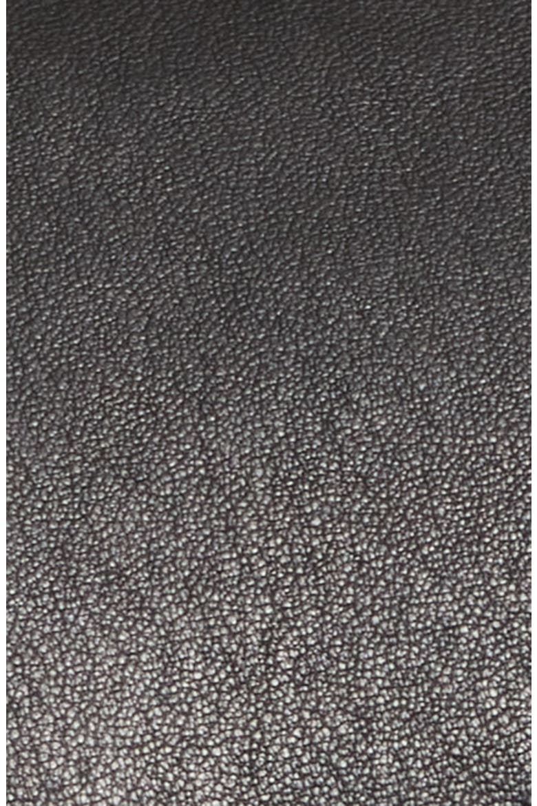 The Peak Lapel Leather Blazer, Alternate, color, BLACK
