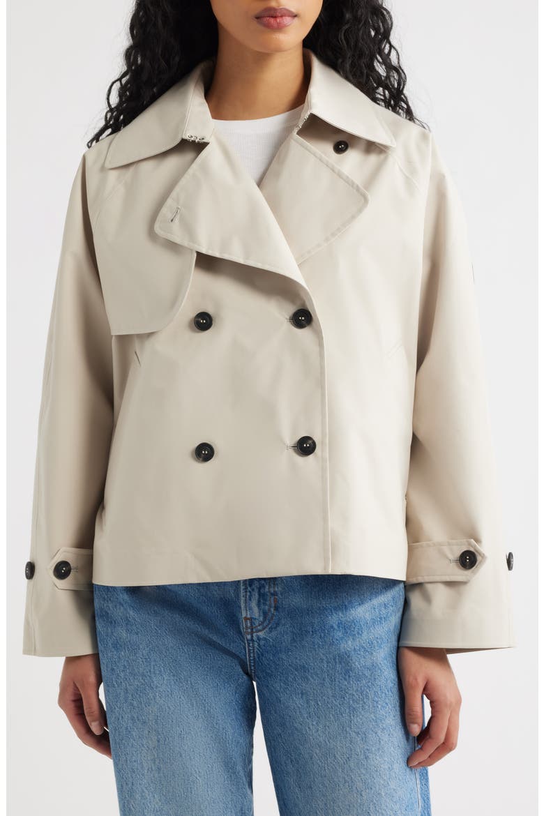 Garbo Waterproof Crop Trench Coat, Main, color, SHORE BEIGE