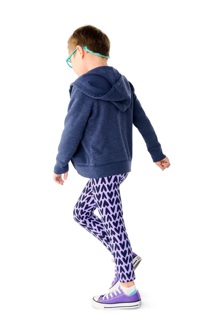 Cozy Fleece Zip Hoodie, Alternate, color, Heather Navy