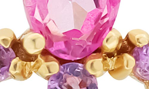 Bony Levy Blc Pink Topaz & Amethyst 14k Gold Stud Earrings