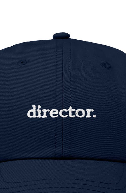 Dalix Director Embroidered Low Crown Cap In Navy Blue