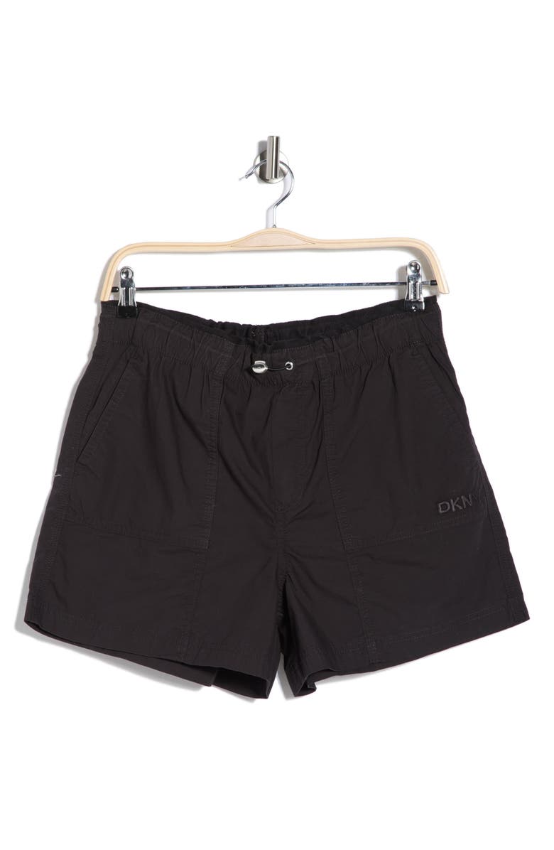 DKNY Drawcord Waist Cotton Shorts, Main, color, 