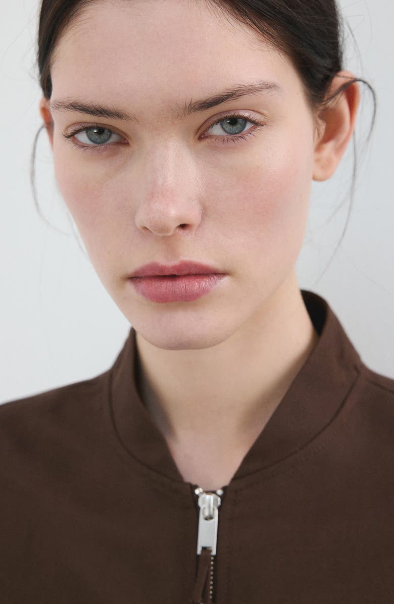 MANGO Linen & Cotton Bomber Jacket, Alternate, color, 