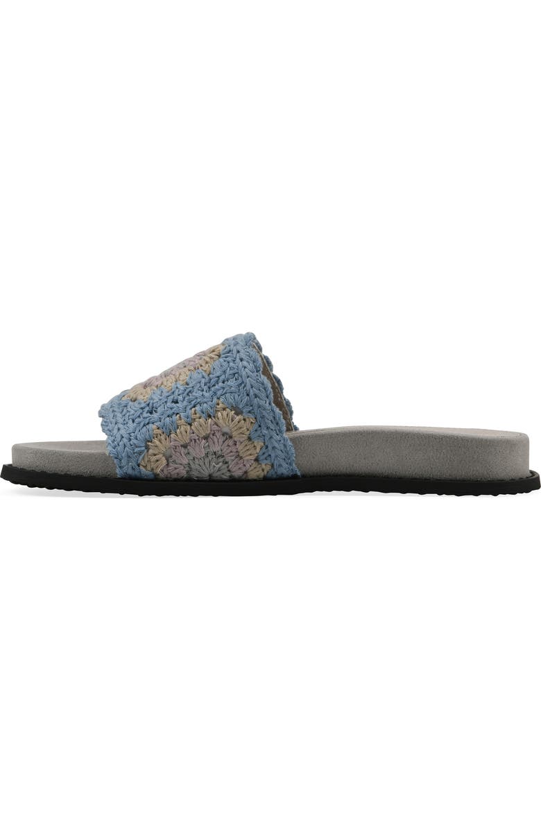 CLIFFS BY WHITE MOUNTAIN Maxim Slide Sandal, Alternate, color, Dusty Teal Lavender Fabric