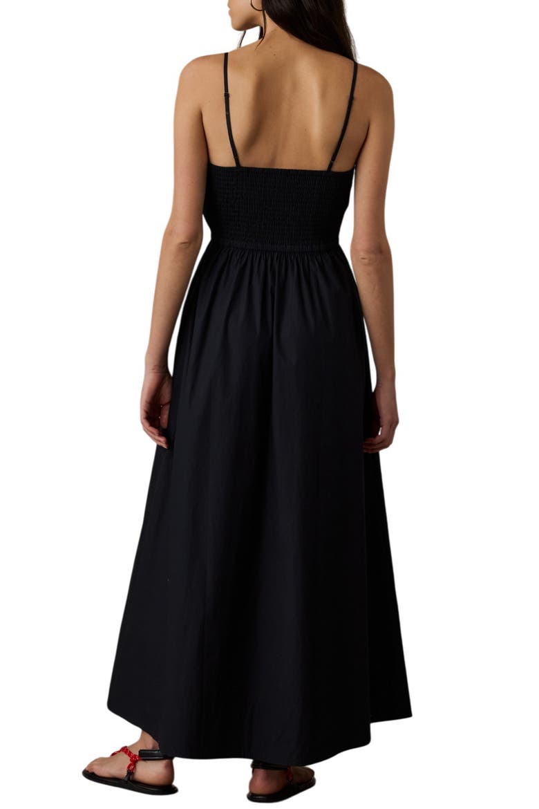 Coastal Poplin Kila Dress, Alternate, color, BLACK