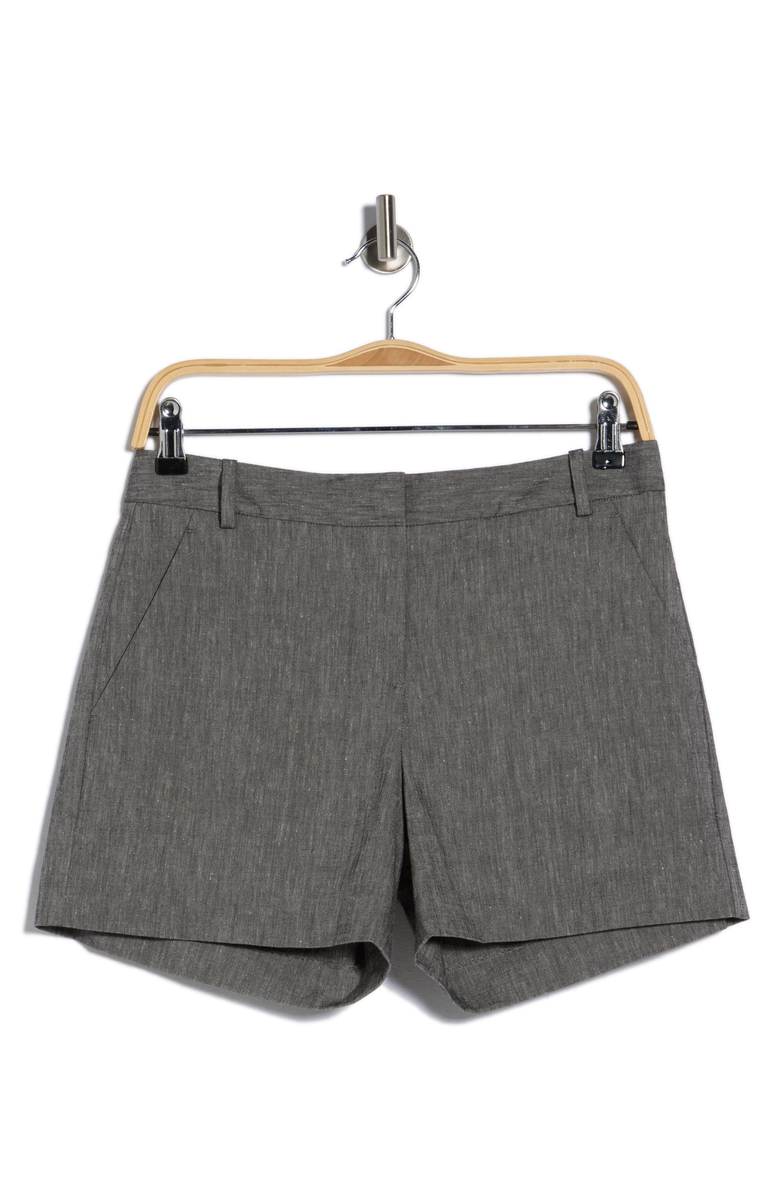 Theory Lynie Mélange Linen Blend Shorts