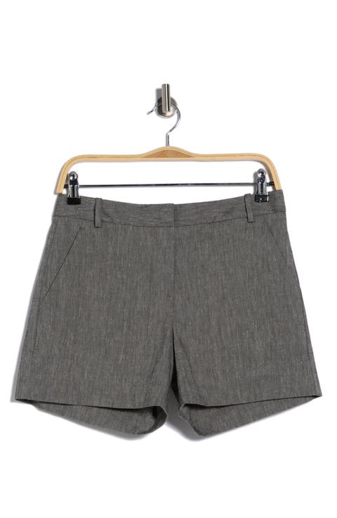 Lynie Mélange Linen Blend Shorts