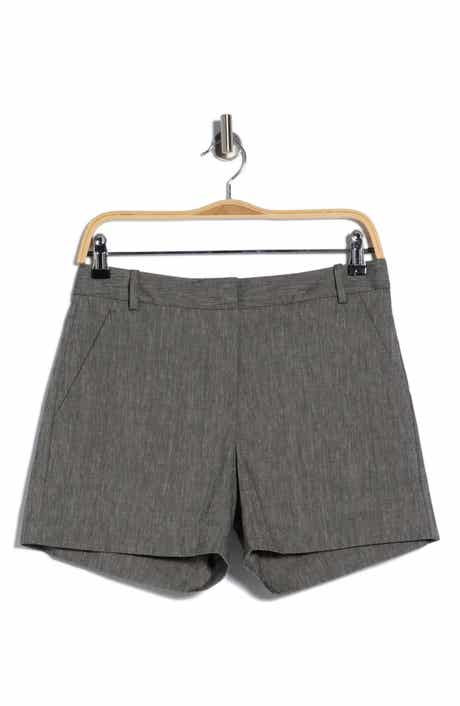 Theory Lynie Mélange Linen Blend Shorts