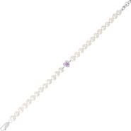 Mignonette Kids' Heart Freshwater Pearl Bracelet