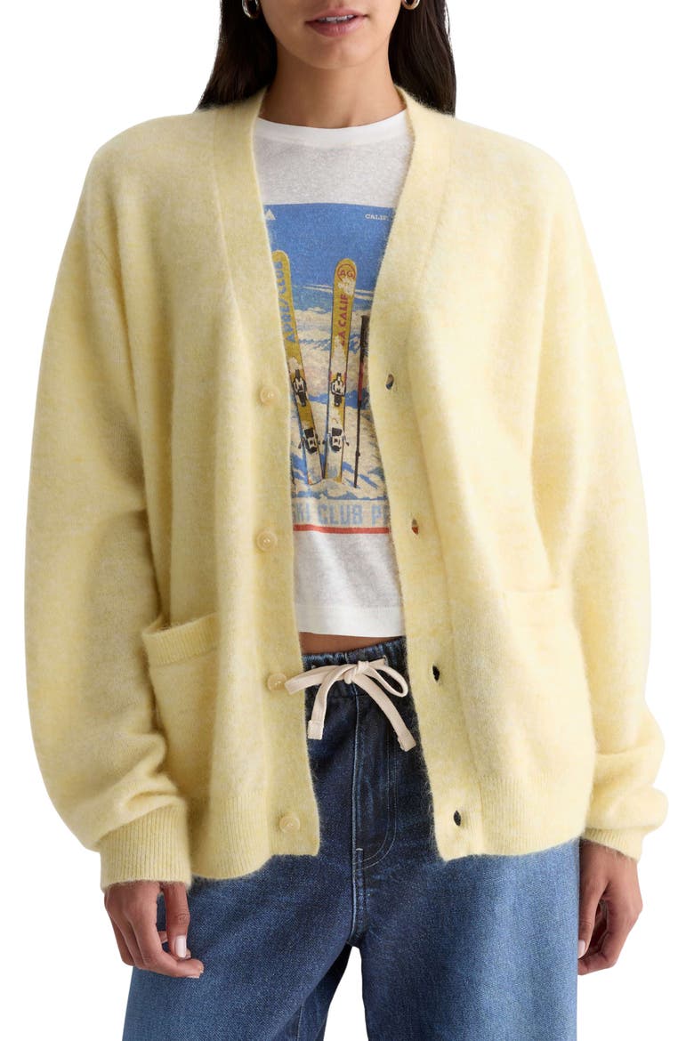 Josiah Mohair & Wool Blend Cardigan, Main, color, SUNLIGHT YELLOW