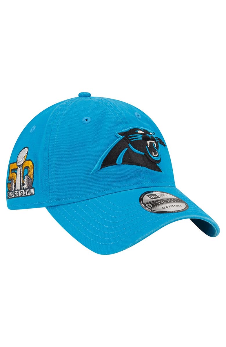 New Era Men's New Era Blue Carolina Panthers Distinct 9TWENTY Adjustable Hat, Main, color, Blue